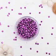 Hot Fix Metallic Rhinestones 2mm Amethyst - Threadart.com