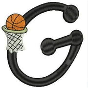 Machine Embroidery Designs - Basketball Alphabet 1 - Threadart.com