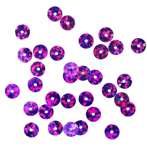 HotFix Loose Sequins - 6MM Purple Hologram - Threadart.com