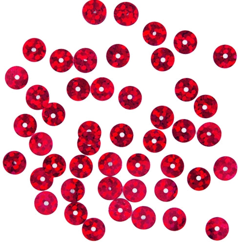 HotFix Loose Sequins - 6MM Fuchsia Hologram - Threadart.com