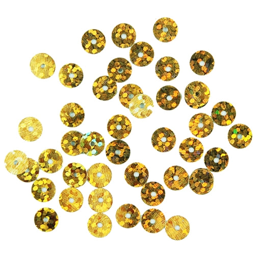 HotFix Loose Sequins - 6MM Gold Hologram - Threadart.com