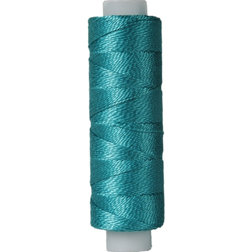 Perle (Pearl) Cotton Thread  - Size 8 - Turquoise - 75 Yard Spools - Threadart.com
