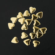 Hot Fix Metallic Nailhead - Gold Heart 6x7mm - 2 Gross - Threadart.com