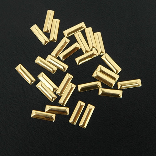 Hot Fix Metallic Nailhead - Gold Rectangle 3x10mm - 2 Gross - Threadart.com