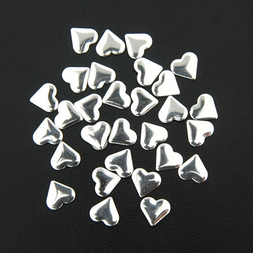 Specialty Nailhead - Silver Heart 6x7mm - 2 Gross - Threadart.com