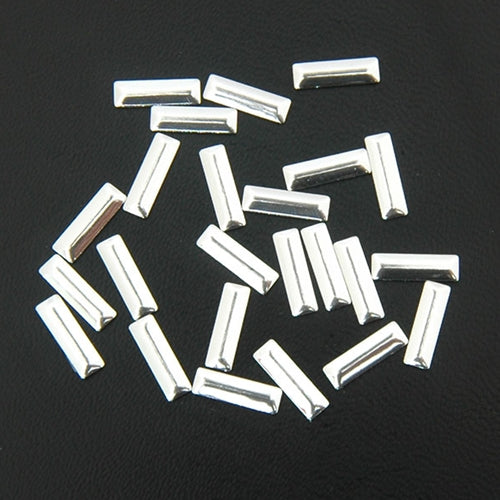 Specialty Nailhead - Silver Rectangle 3x10mm - 2 Gross - Threadart.com