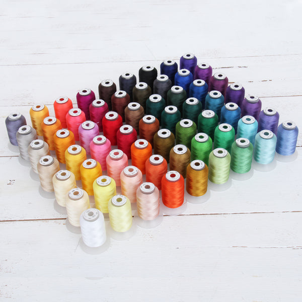 63 Cones Brother Colors 500 Meter Polyester Machine Embroidery Thread - Threadart.com