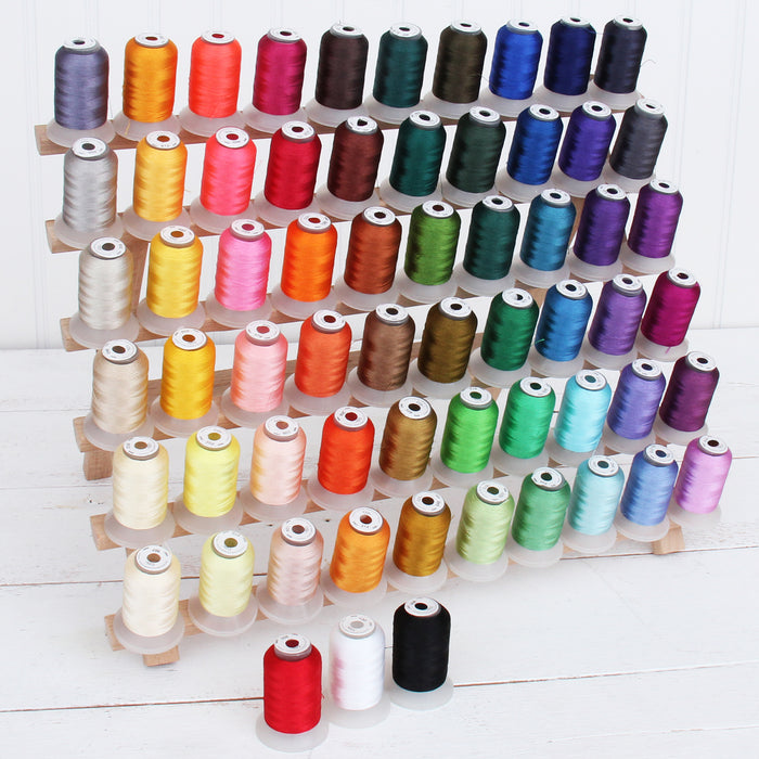 63 Cones Brother Colors 500 Meter Polyester Machine Embroidery Thread - Threadart.com