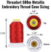20 Cones of Metallic Thread - 500 Meter Cones - Threadart.com