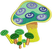 Machine Embroidery Designs - Bright Mushrooms (1) - Threadart.com
