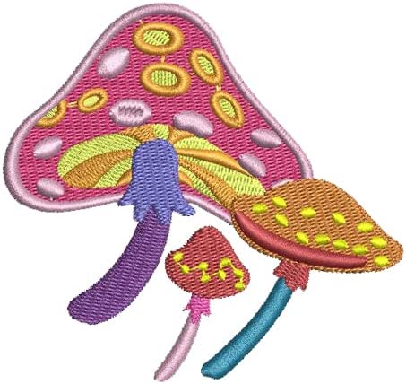 Machine Embroidery Designs - Bright Mushrooms (1) - Threadart.com