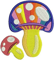 Machine Embroidery Designs - Bright Mushrooms (1) - Threadart.com