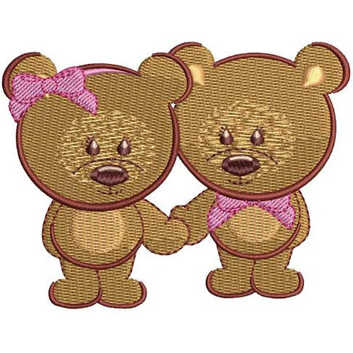 Machine Embroidery Designs - Valentine Bears(3) - Threadart.com