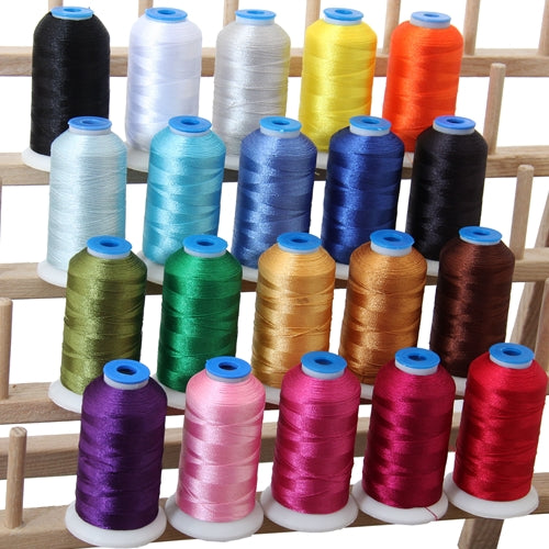 Machine Embroidery Thread - 20 Color Set - 13 Options - Essential Kit —