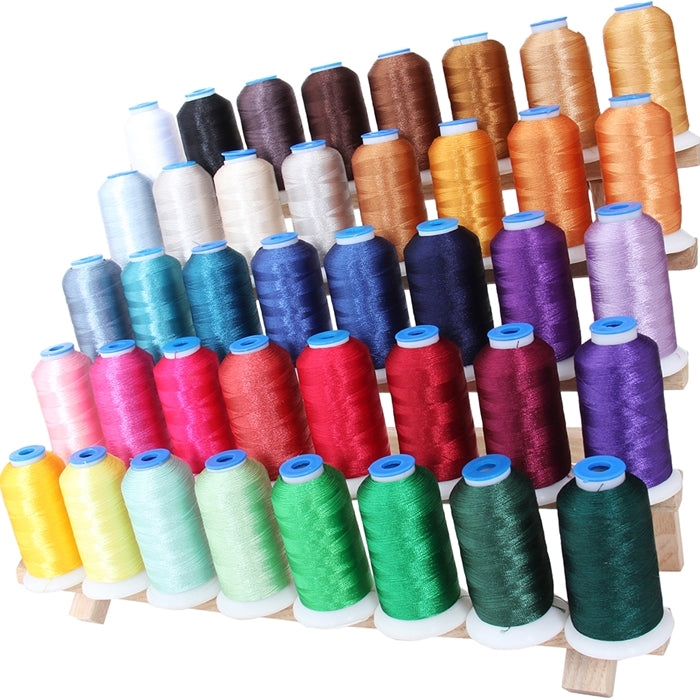 Machine Embroidery Thread Set - 40 Colors - Kit Brother