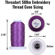 40 Cones of 500 Meters Polyester Machine Embroidery Thread - Vibrant - Threadart.com