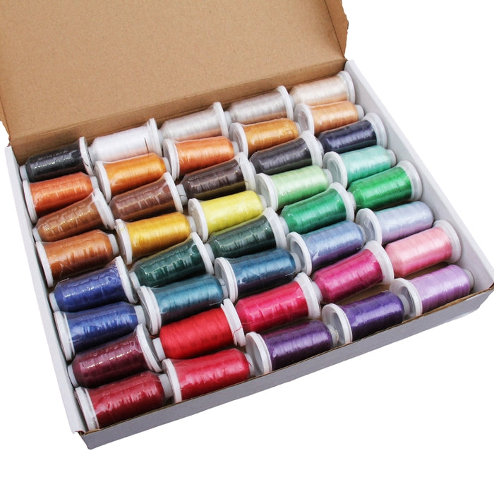 40 Cones of 500 Meters Polyester Machine Embroidery Thread - Vibrant - Threadart.com