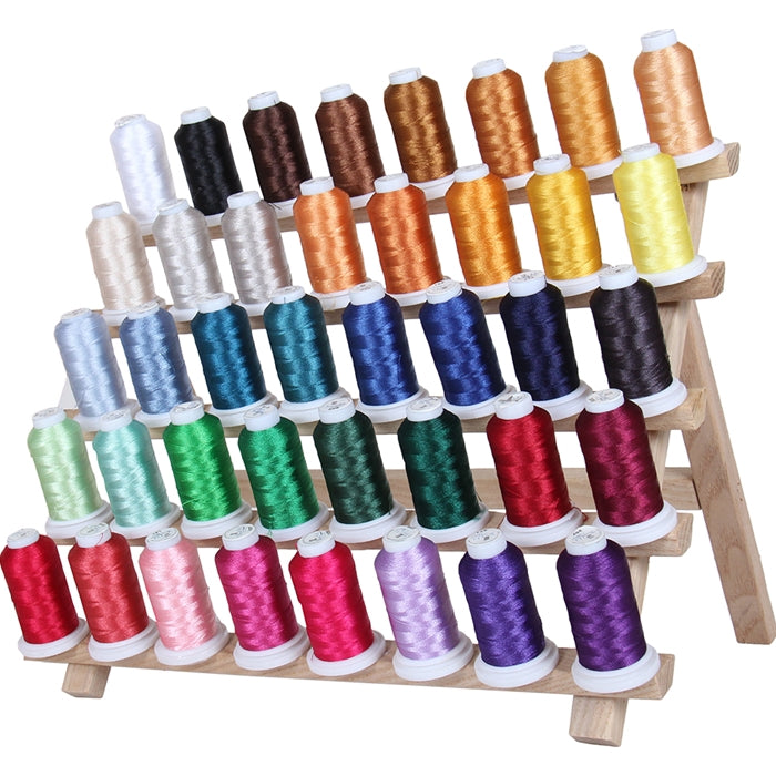 40 Cones of 500 Meters Polyester Machine Embroidery Thread - Vibrant - Threadart.com
