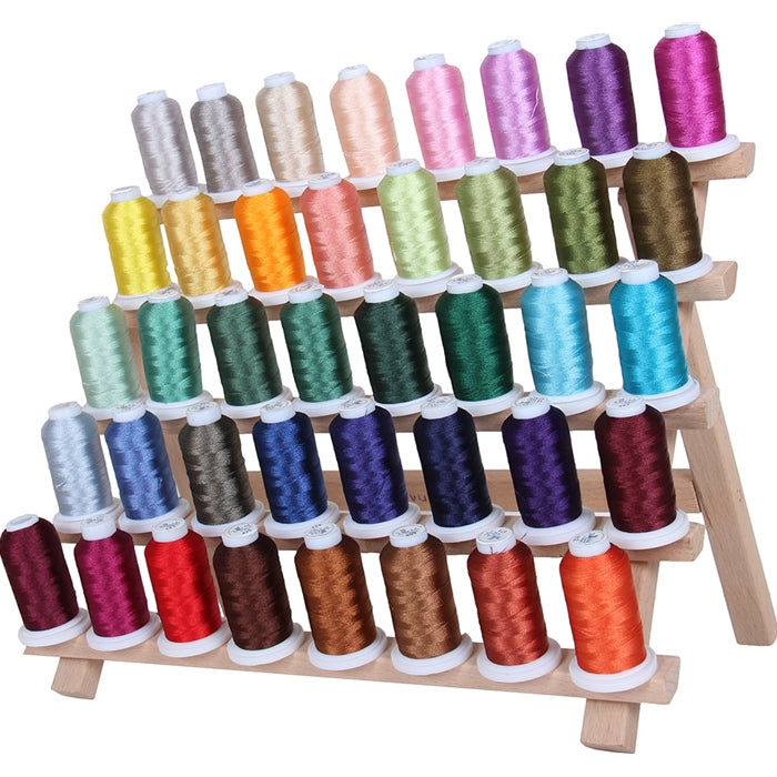 40 Cones of 500 Meters Polyester Machine Embroidery Thread - Jewel Tones - Threadart.com