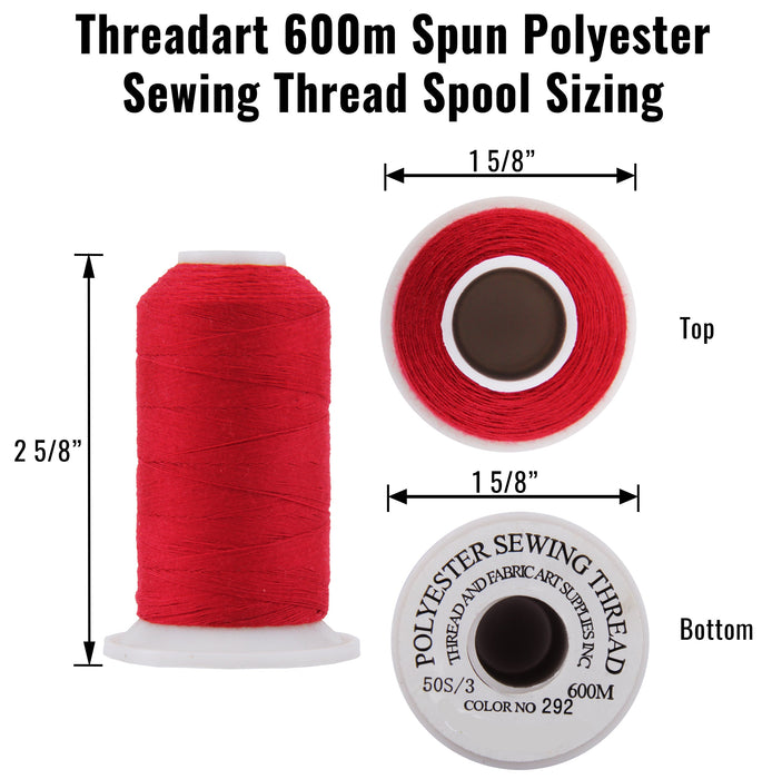 White Sewing Thread Set with Matching Prewound Bobbins - Threadart.com