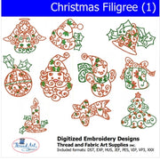 Machine Embroidery Designs - Christmas Filigree - Threadart.com