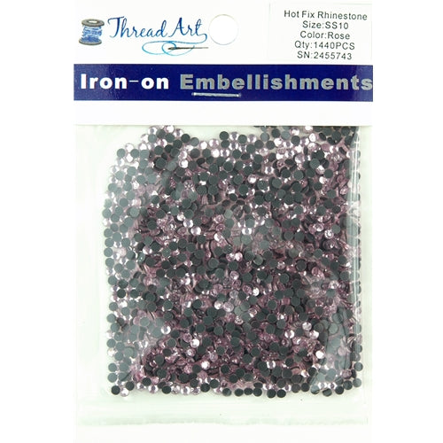 Hot Fix Rhinestones - SS10 - Rose - 1440 stones - Threadart.com