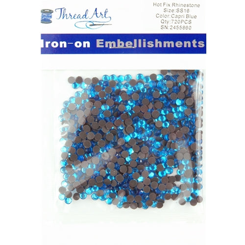 Hot Fix Rhinestones-SS16-Capri Blue - 720 stones - Threadart.com