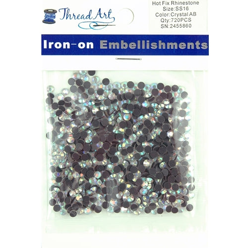 Hot Fix Rhinestones-SS16-Crystal AB - 720 stones - Threadart.com