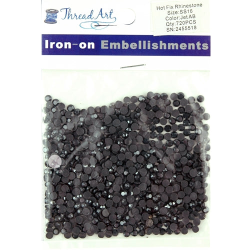 Hot Fix Rhinestones-SS16-Jet AB - 720 stones - Threadart.com
