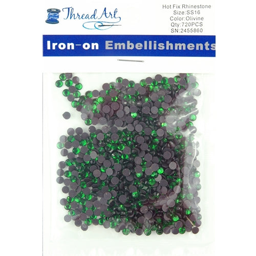 Hot Fix Rhinestones-SS16-Olivine - 720 stones - Threadart.com