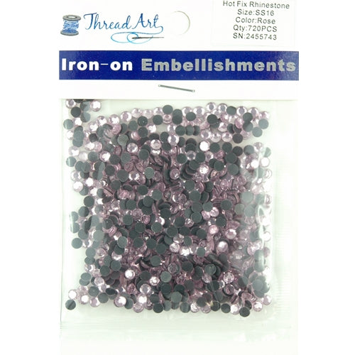 Hot Fix Rhinestones-SS16-Rose - 720 stones - Threadart.com