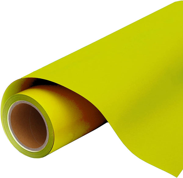 Bright Yellow Iron On Vinyl - 20" Wide HTV Sold By the Yard - Threadart.com