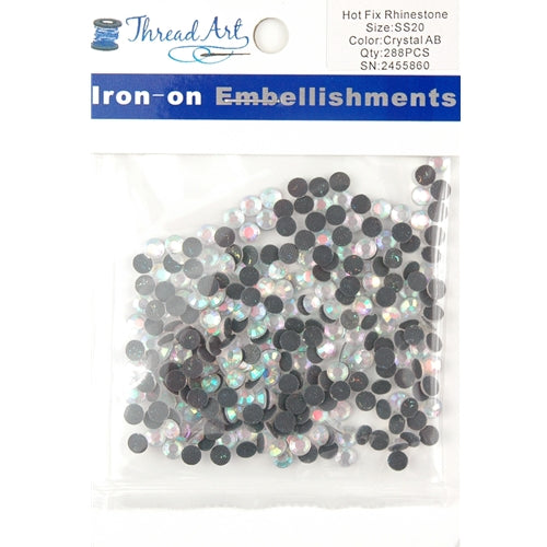 Hot Fix Rhinestones - SS20 - Crystal AB - 288 stones - Threadart.com