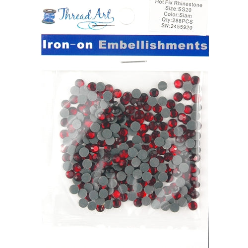 Hot Fix Rhinestones - SS20 - Siam - 288 stones - Threadart.com