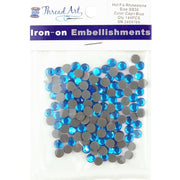Hot Fix Rhinestones - SS30 - Capri Blue - 144 stones - Threadart.com