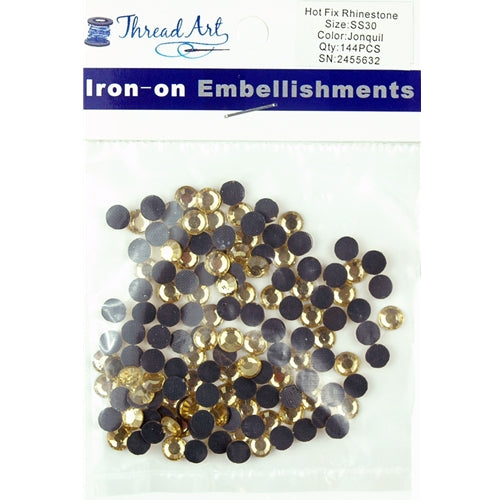 Hot Fix Rhinestones - SS30 - Jonquil - 144 stones - Threadart.com