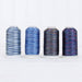 Variegated MultiColor Polyester Embroidery Thread Set - 4 Blue Shades - Threadart.com