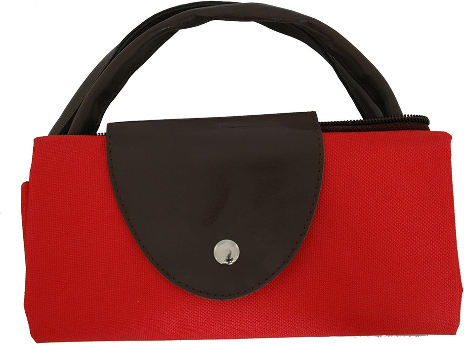 Foldable Shopping Bag Oxford - Red - Threadart.com
