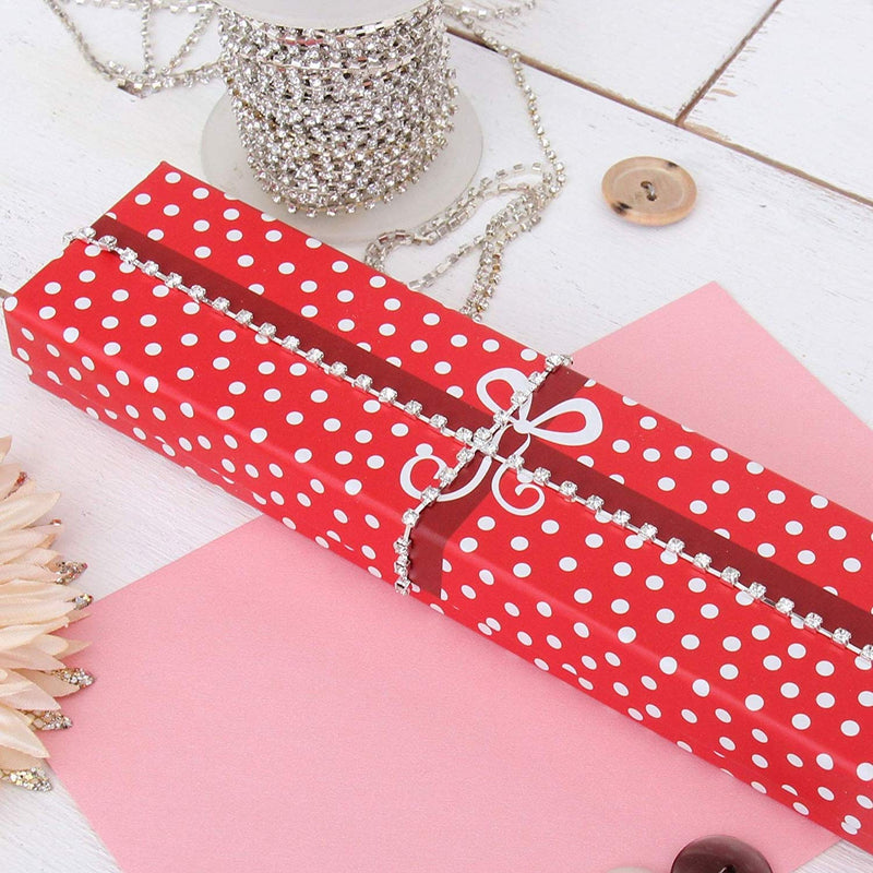 Crystal Rhinestone Chain |- SS16 Silver Tone Chain -10 yard roll - Threadart.com