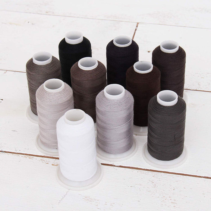 Sewing Thread 10 Cone Grey Shades Set - Color Builder - Threadart.com