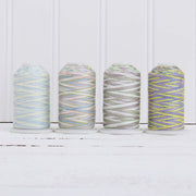 Cotton Variegated Thread Set - 4 Cone Collection of Multicolor Pastel Colors - Threadart.com