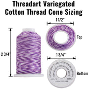 Cotton Variegated Thread Set - 4 Cone Collection of Multicolor Pastel Colors - Threadart.com