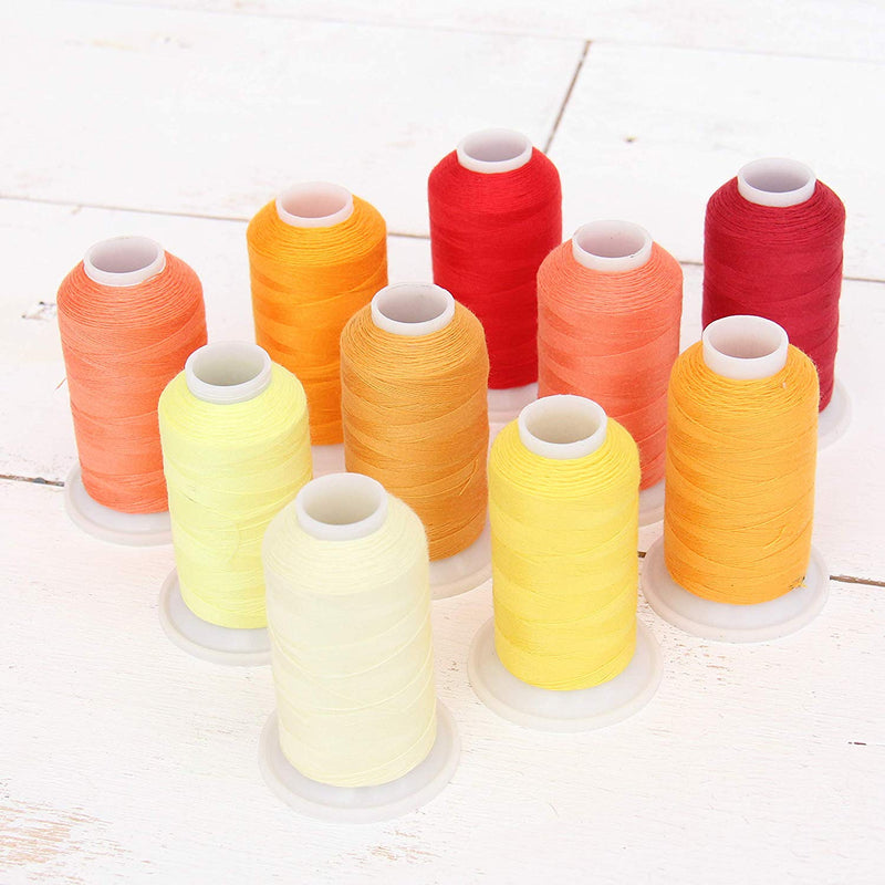Sewing Thread 10 Cone Sunrise Shades Set - Color Builder - Threadart.com