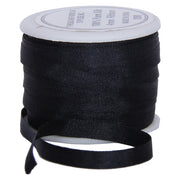 Silk Ribbon 4mm Black x 10 Meters No. 002 - Threadart.com