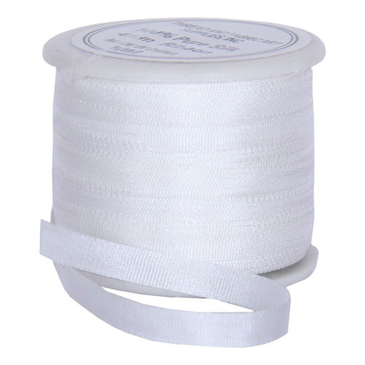 Threadart 100% Pure Silk Ribbon - 7mm Black - No. 002-3 Sizes - 50 Colors