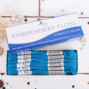Aqua Premium Cotton Embroidery Floss - Box of 12 - Six Strand Thread - No. 405 - Threadart.com