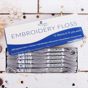Pewter Grey Premium Cotton Embroidery Floss - Box of 12 - Six Strand Thread - No. 510 - Threadart.com