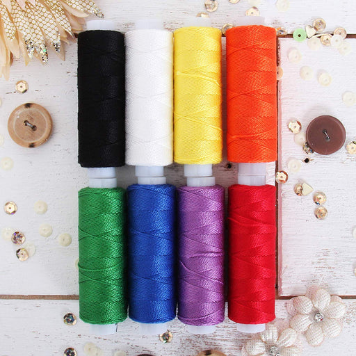 Threadart 8 Color Pearl Cotton Thread Set Christmas Colors, 75yd Spools  Size 8, Perle Cotton for Friendship Bracelets, Crochet, Cross Stitch,  Needlepoint, Hand Embroidery