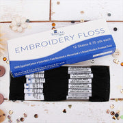 Black Premium Cotton Embroidery Floss - Box of 12 - Six Strand Thread - No. 409 - Threadart.com