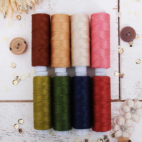 Pearl Cotton Thread Set Fall Colors 8 Colors - Threadart.com